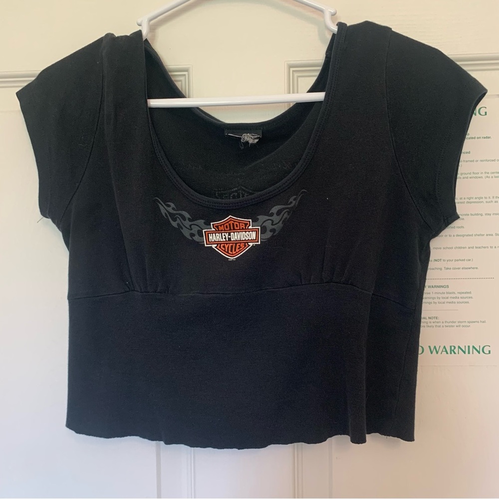 harley davidson cropped tee